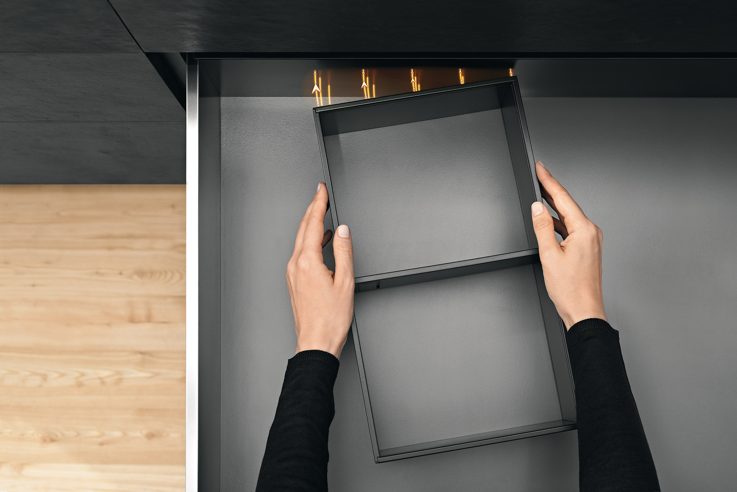 Blum Legrabox magnetische indeling keukenlade