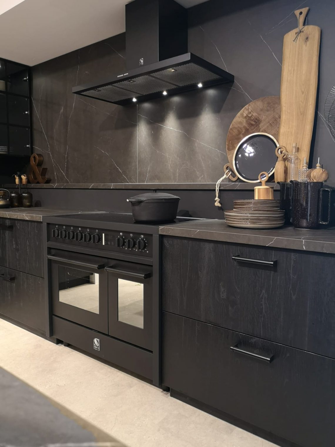 Steel cucine inductie fornuis all black